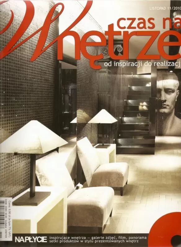 Okładka magazynu wnętrzarskiego Czas na Wnętrze – listopad 2010 z inspiracjami do aranżacji wnętrz.