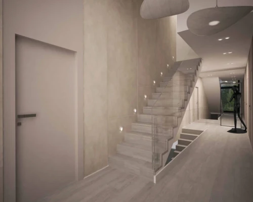 Nowoczesne schody – światło i lekkość Schody z podświetleniem LED i minimalistyczną balustradą – projekt nowoczesnego wnętrza