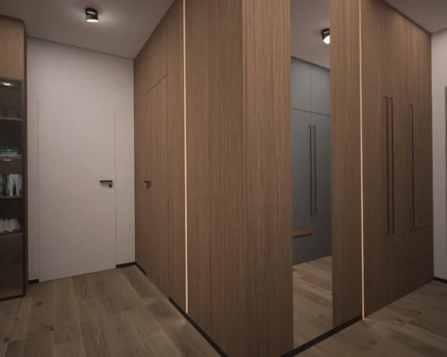 Nowoczesna garderoba – porządek, światło i funkcjonalność Przestronna garderoba z dużym lustrem i zabudową meblową – projekt wnętrza